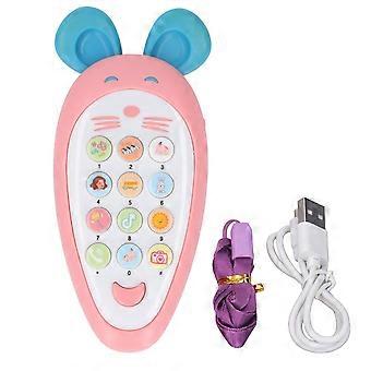 Baby Phone Toy Early Education Simulation Mouse Shape Music Play Phone Toy for Toddlers Infants