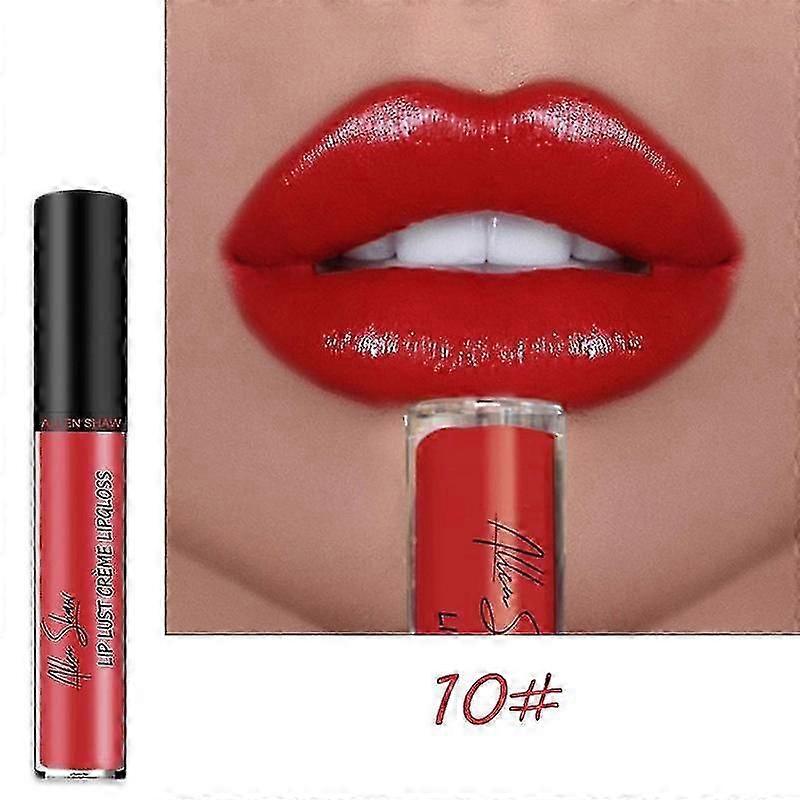 Allen Shaw Lip Gloss Rouge à lèvres hydratant Imperméable Longue durée Humide Vif Coloré Non