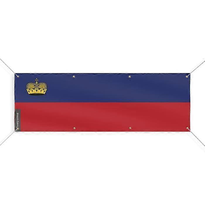 Liechtenstein Flag Banner 8 Grommets 90x270 cm