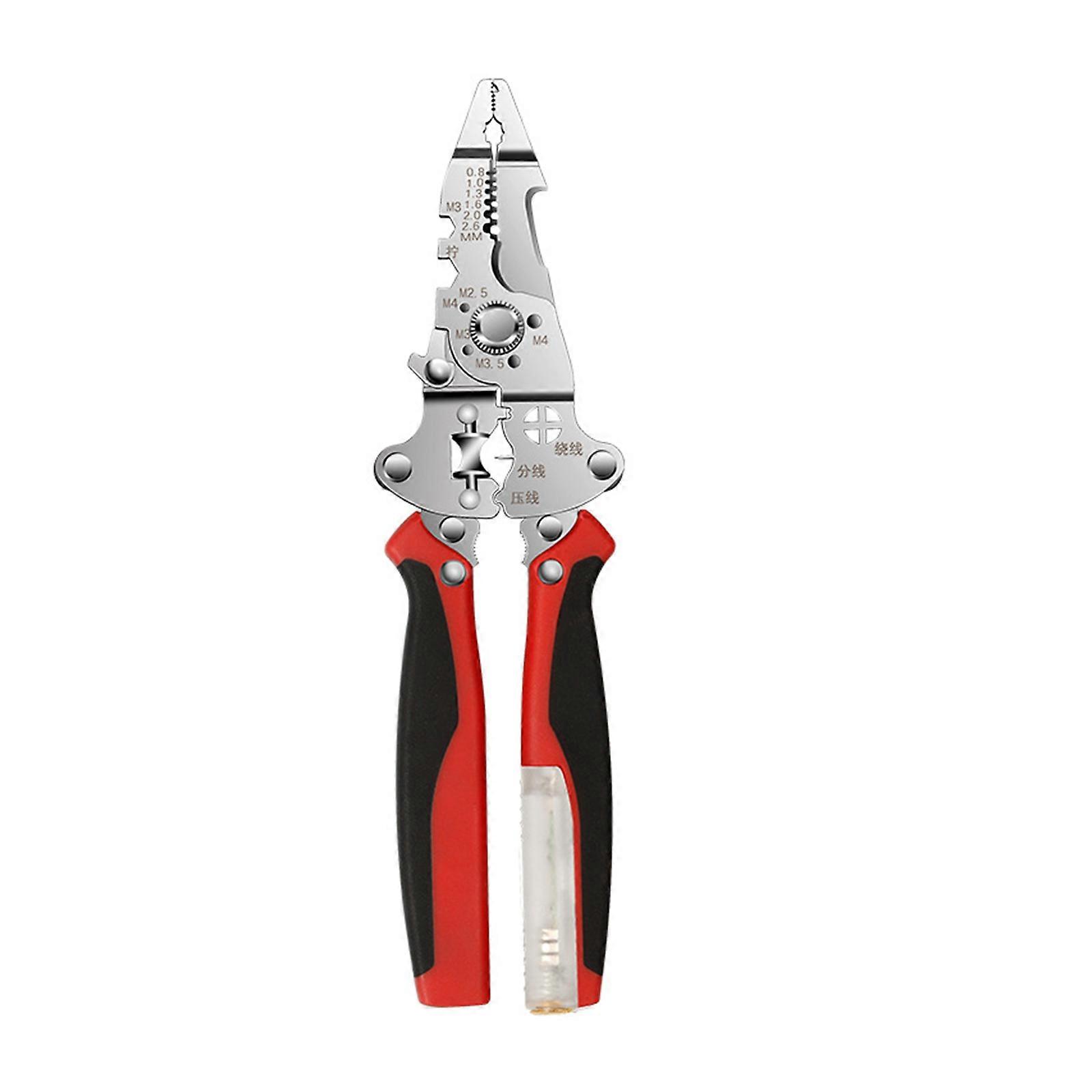 16 In 1 Wire Stripper Wire Stripping Tool with Voltage Tester Cable Cutter Foldable Crimper Splitting Wire Stripper