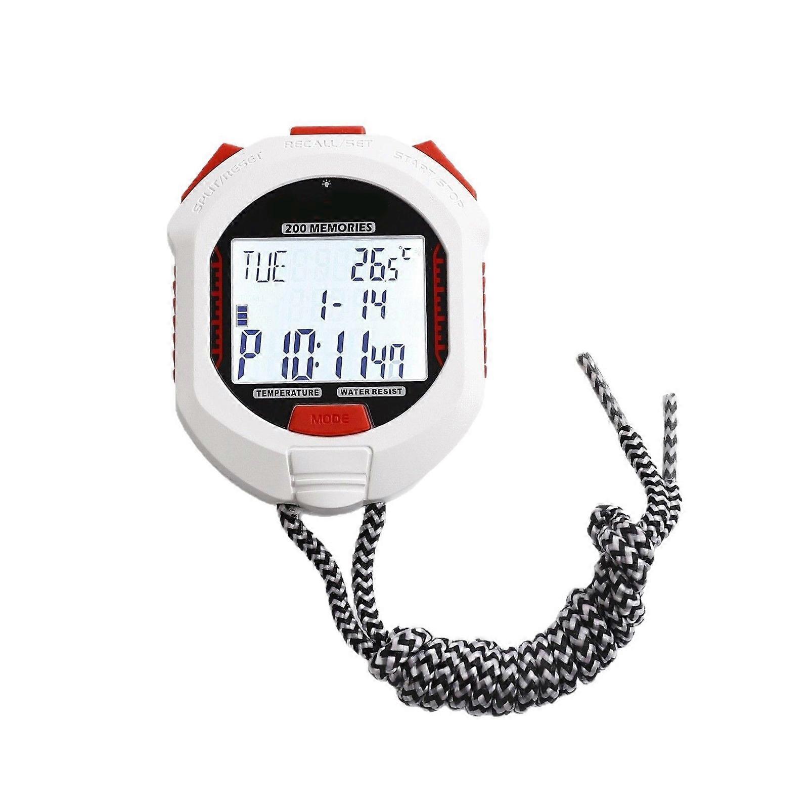 Professional Handheld Digital Stopwatch Timer Electronic Chronograph Stop Watch Portable Athletic Timing Device