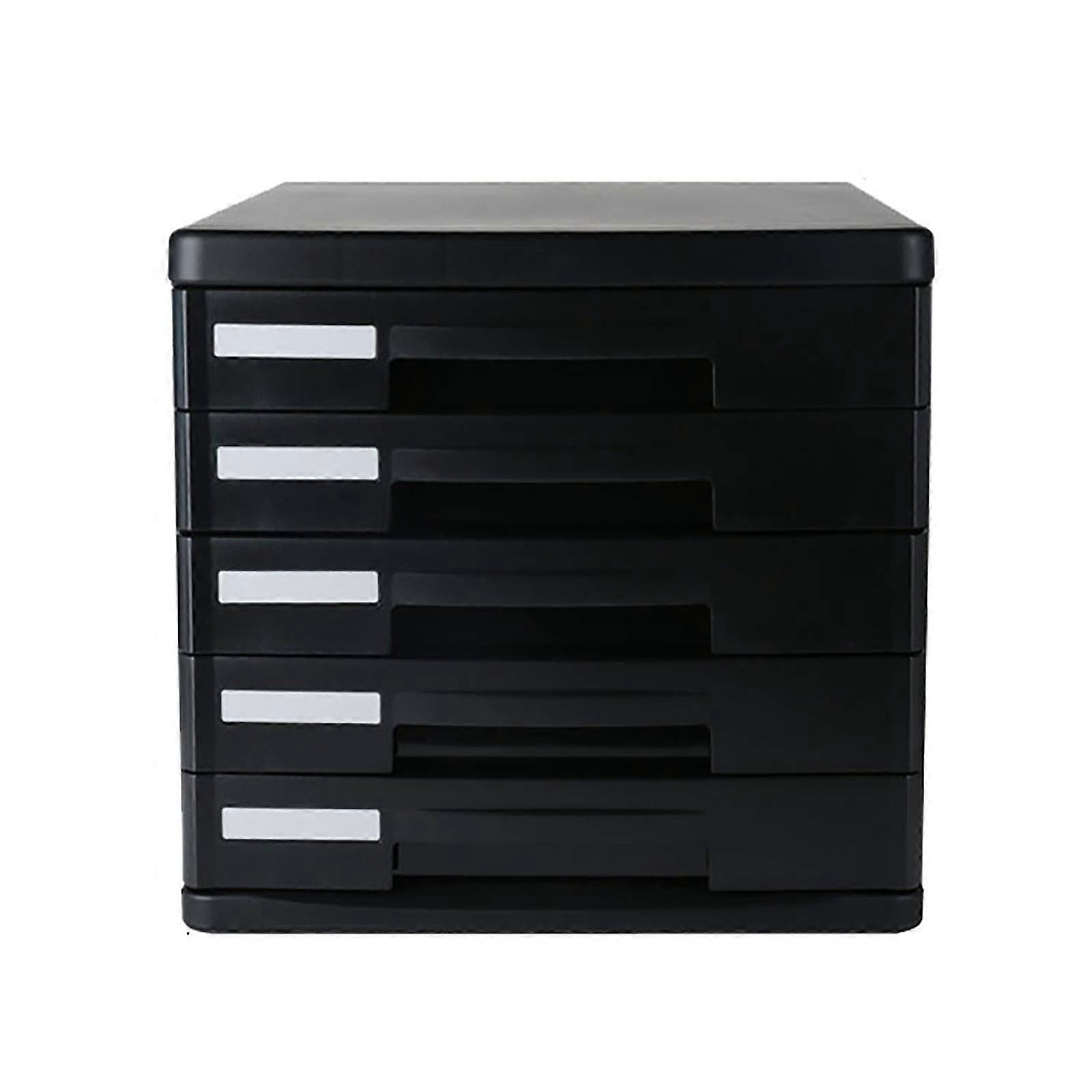 File Drawer Desktop 5-Drawer File Cabinet - Durable Pollution-Free PP Material for Office Supplies and Desk Accessories