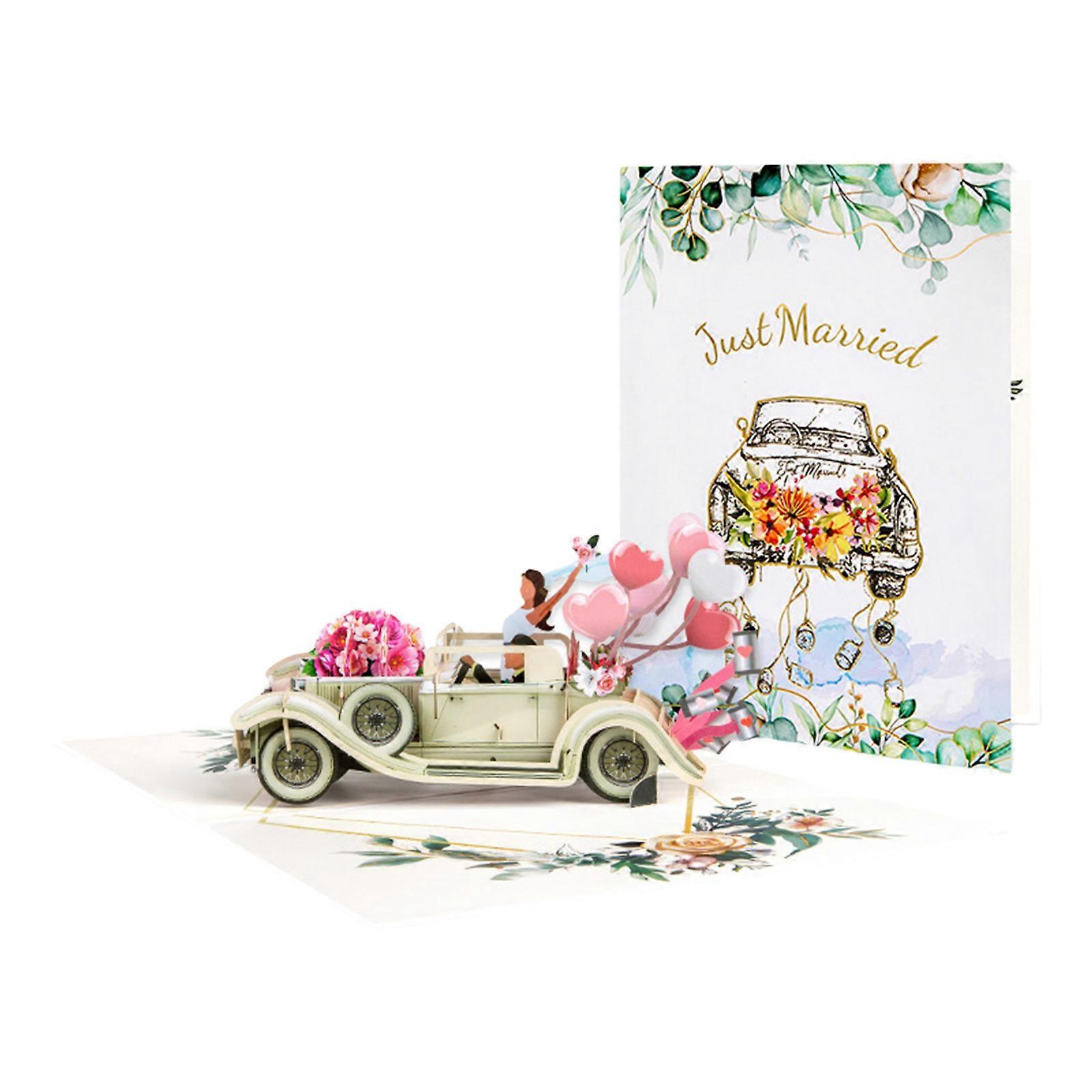 3D Popup Blessing Card Handmade Valentine's Day Greeting Card with Envelope Foldable Paper Anniversary Invitation Card
