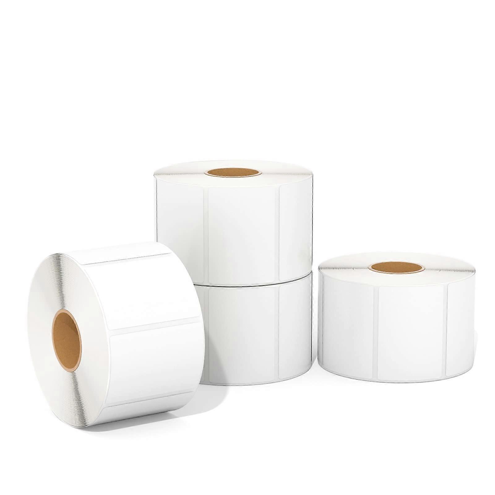2.25'x1.25' Thermal Sticker Labels, SelfAdhesive Barcode Label Paper for Direct Thermal Printer, 4000 Sheets/4 Rolls