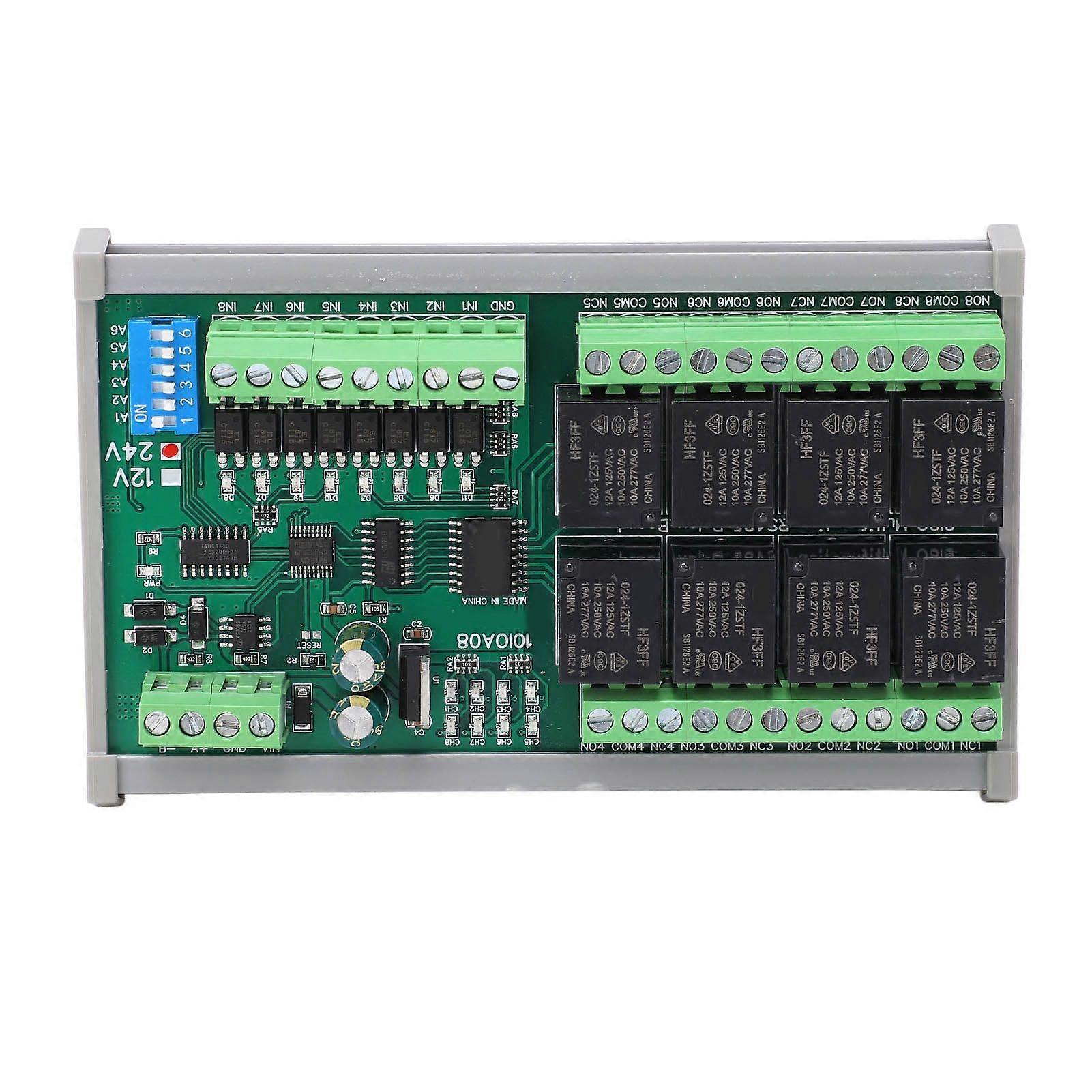 Module relais DC24V 8 canaux DI-DO ModbusRTU RS485 de haute qualité...