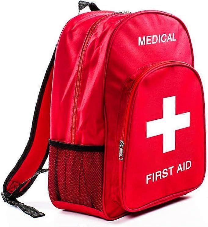 2025 Latest Model E01 First Aid Backpack (Empty) - Red, Small, Water-Resistant,
