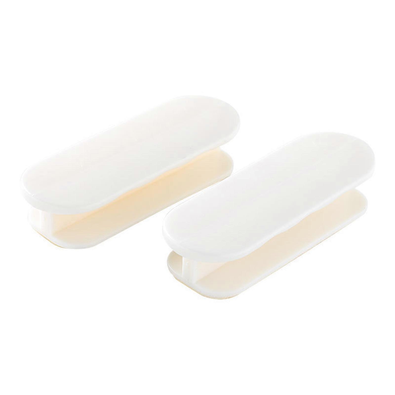 2Pieces Adhesive Mount Cabinet Handle Modern Window Pulls No Tools Required ABS Construction Suitable For Window Drawers White