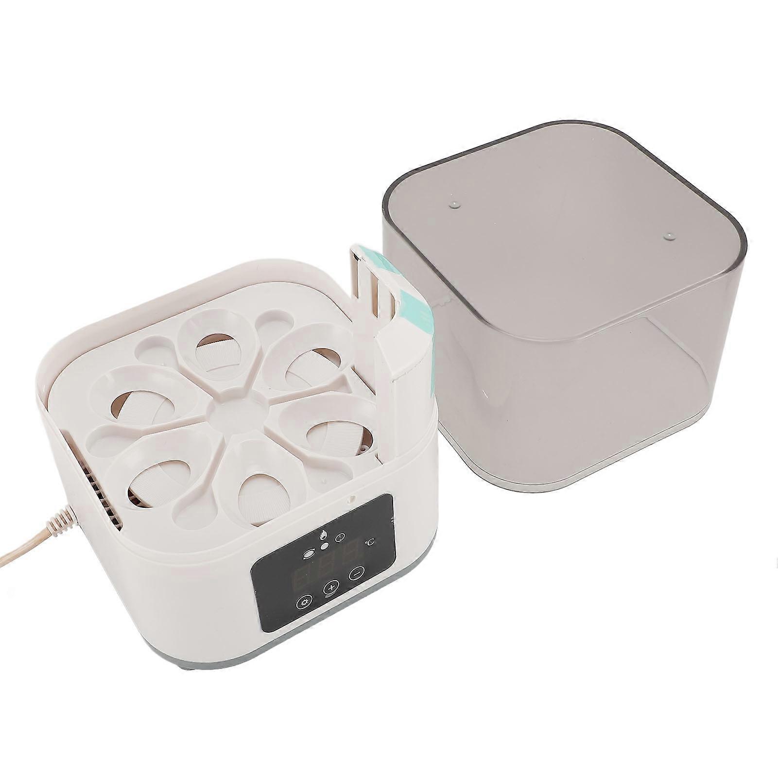 6 Egg Incubator Fully Automatic Small Poultry Hatcher with Automatic Egg Turning for Eggs 