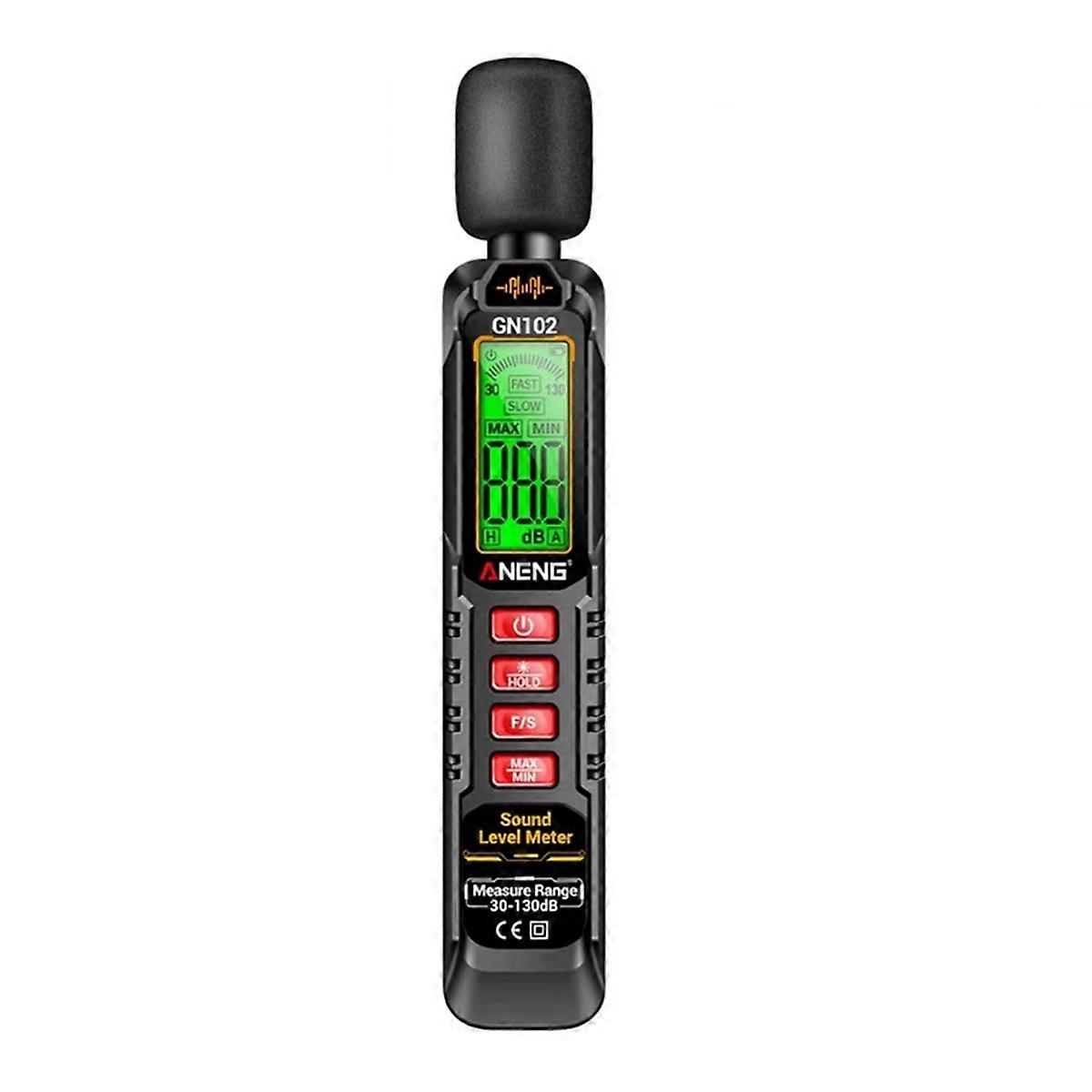 GN102 Decibel Meter Tester Digital Sensor Noise Meter 30-130dB Ambient Noise Windproof Sponge Soun