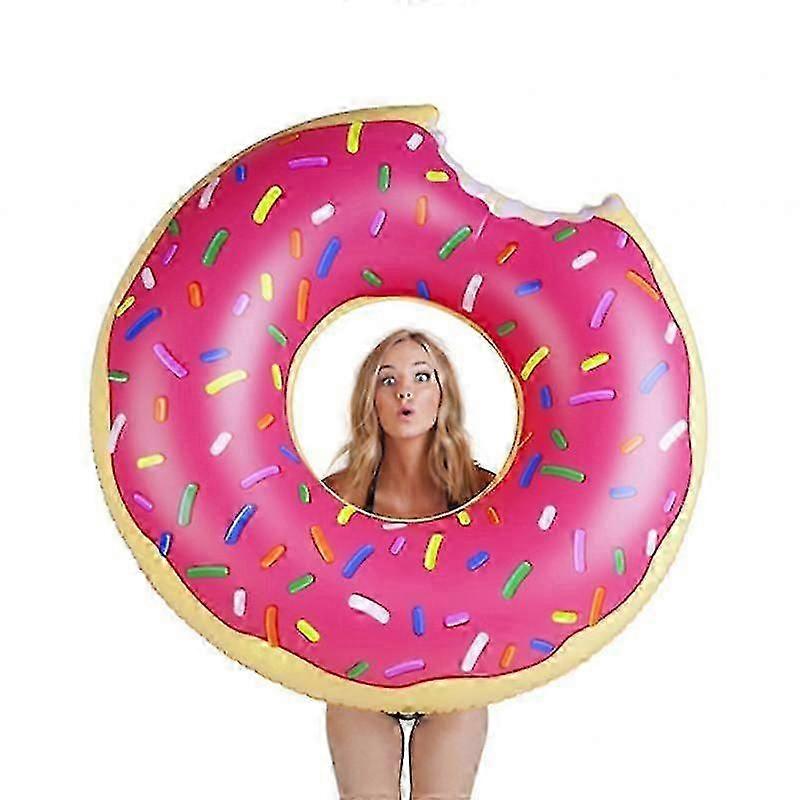 110 cm Donut Swim Ring, Inflatable Swim Ring Air Cushion Tire Swim Ring Floating Toy Swim Ring For A