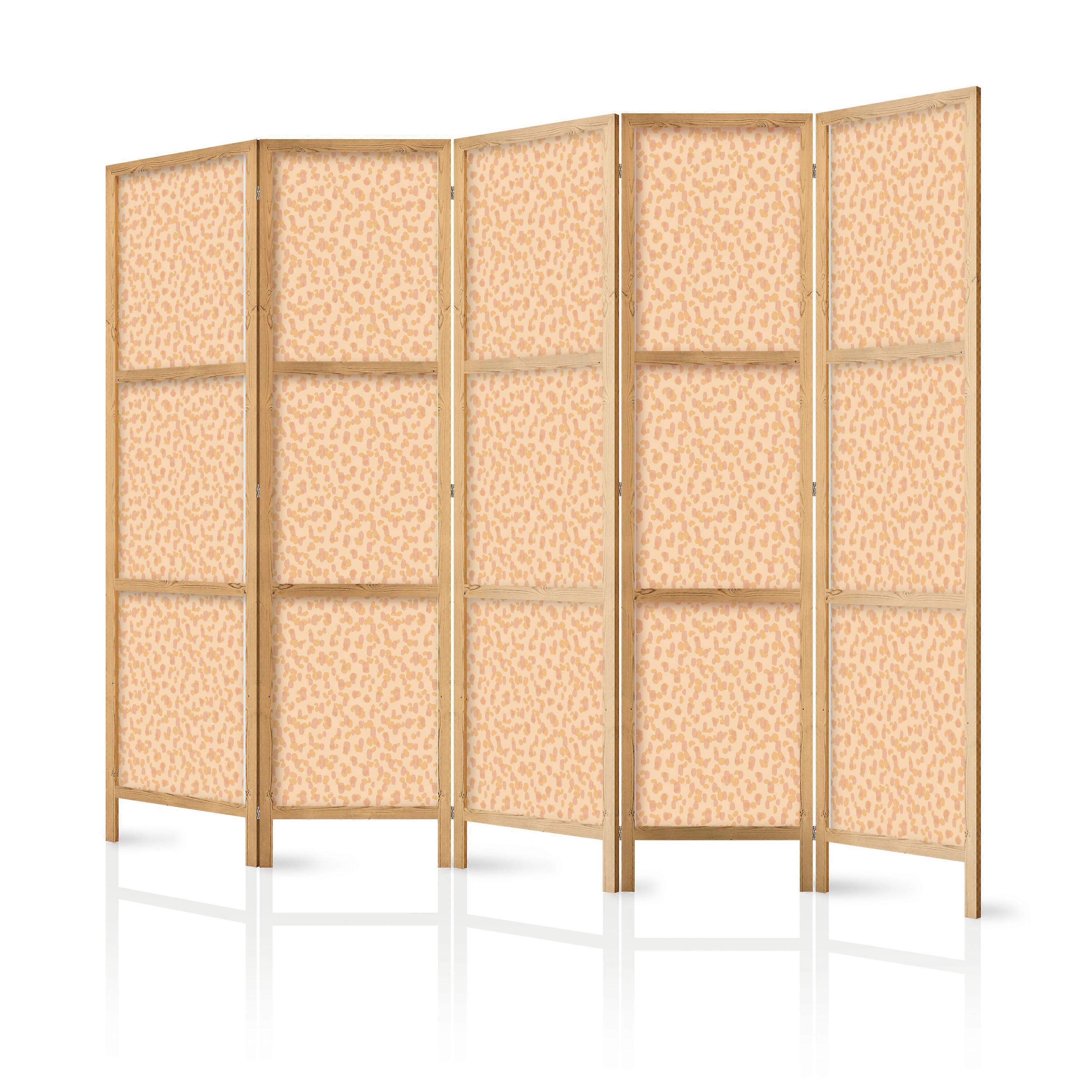 Japanese Screen - Small Dots - Optimistic Pattern in Peach Colors
