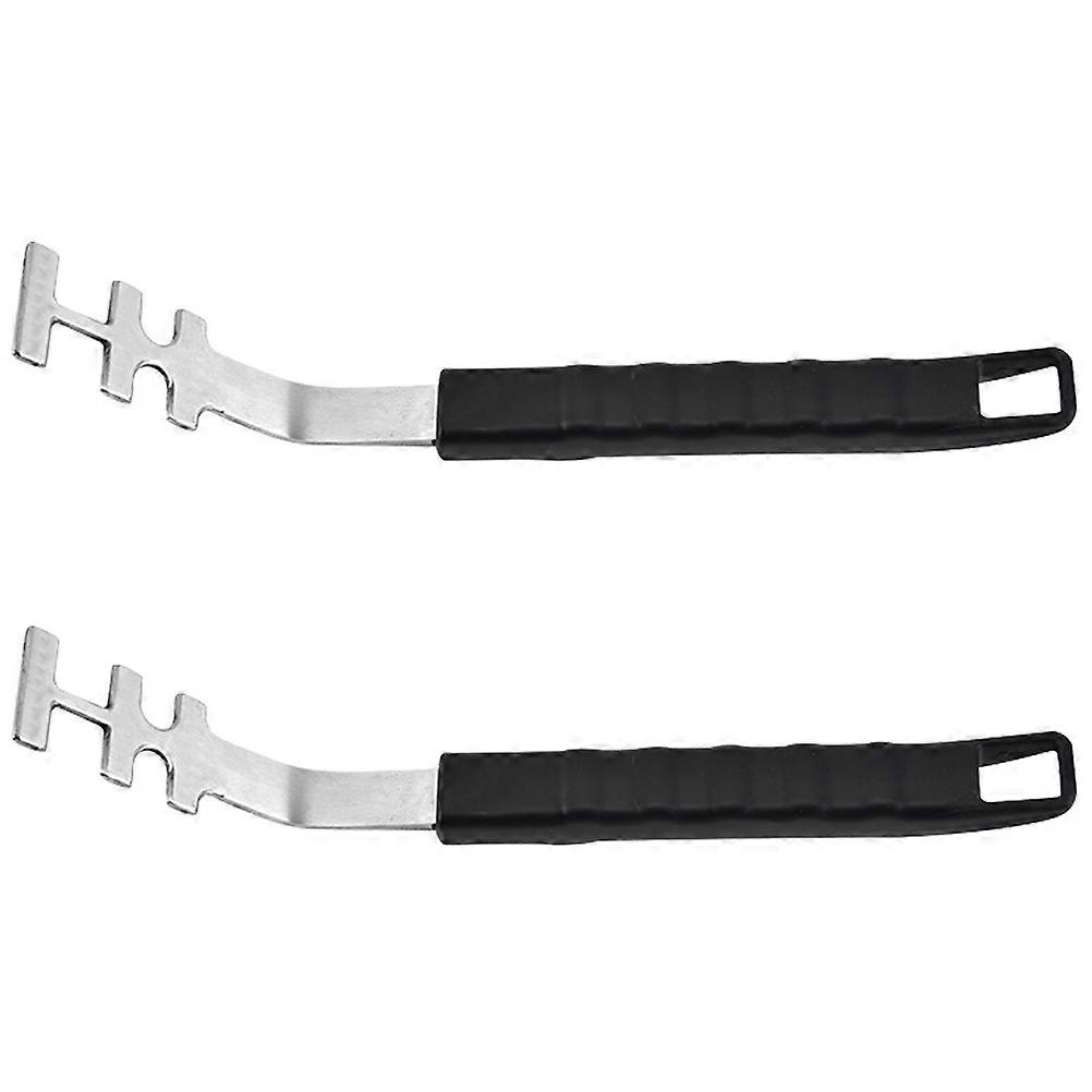 Here's a well structured product description for your **2pcs Stainless Steel Grill Grate Lifter Multi Functional Barbecue Gripper with Scald