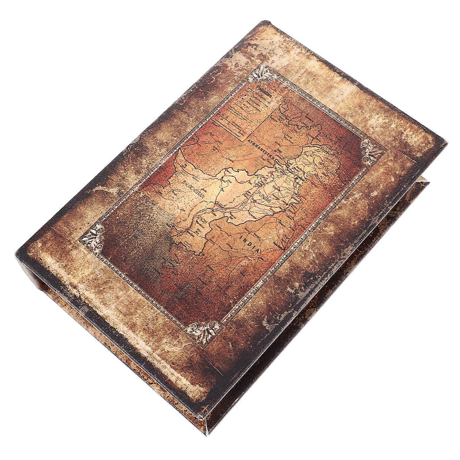 Vintage Book Style Storage Box, Retro Decorative Jewelry Organizer, Simulated Book Design Key Box, Elegant European Style Practical Shelf Display Case