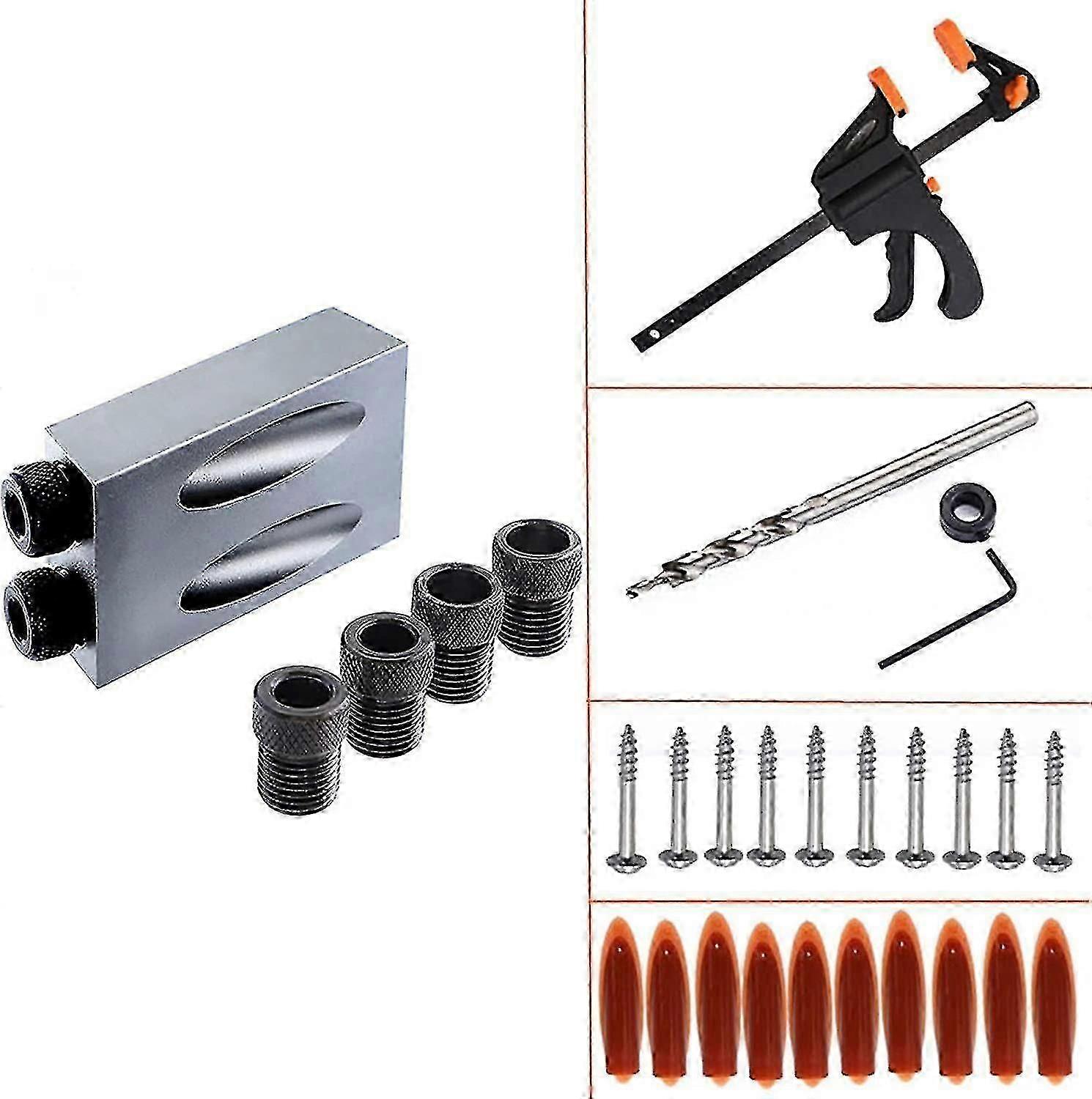 15 Degree Angle Drill Jig For Woodworking  31pcs