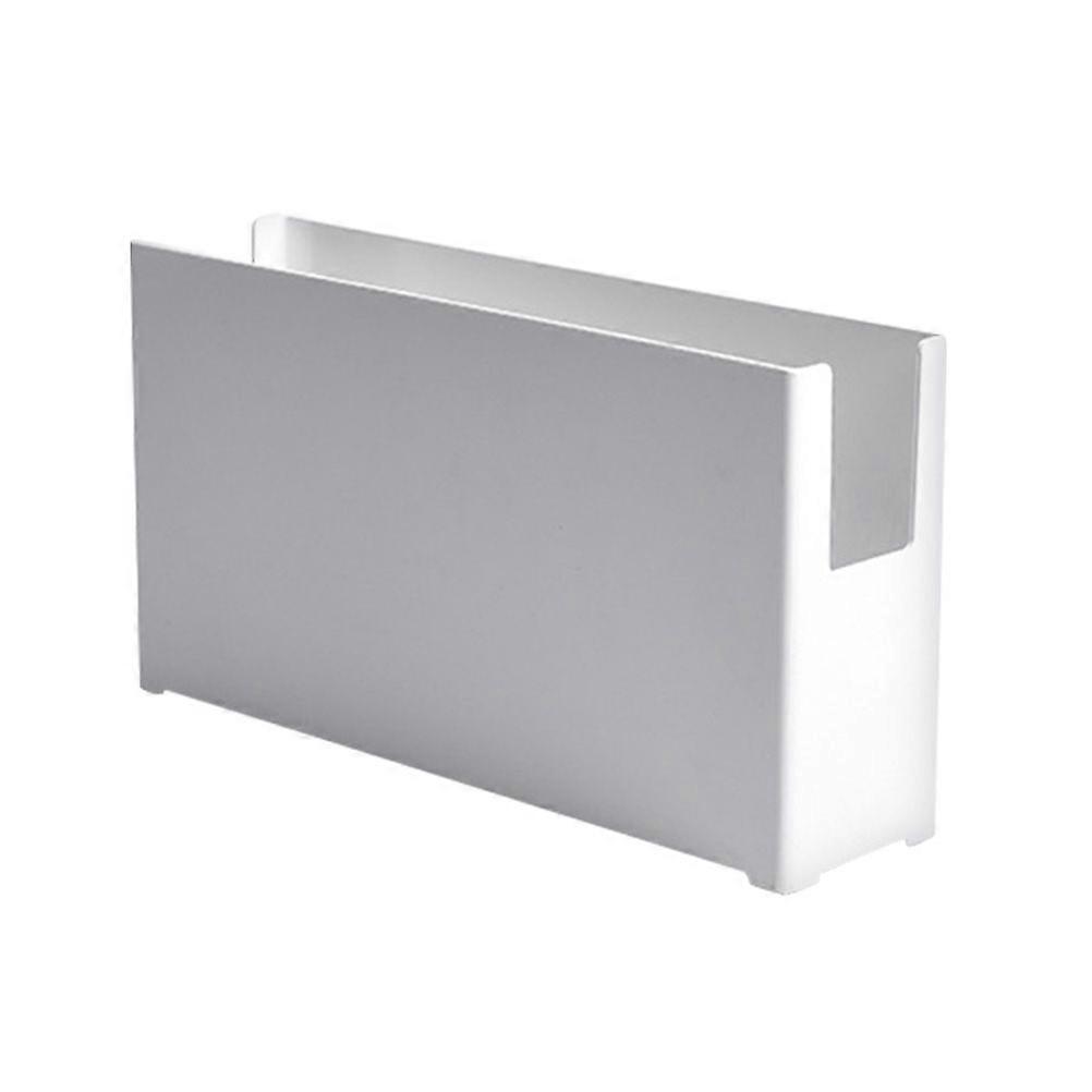 Multi-purpose Desktop Storage Box Superposition Storage Box Office Organizing Box Plastic Storage Container Narrow Large Style White