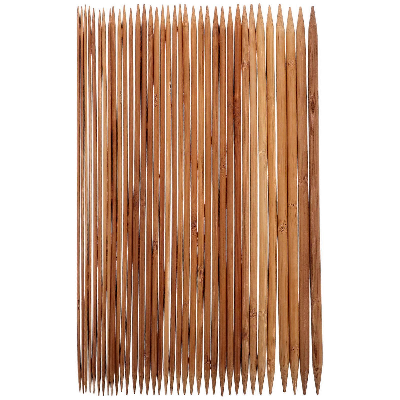 Double Pointed Knitting Needles Wood For Sweater Knitting Handmade Crafts Light Brown 35.00X1.00X1.00CM 36Pcs
