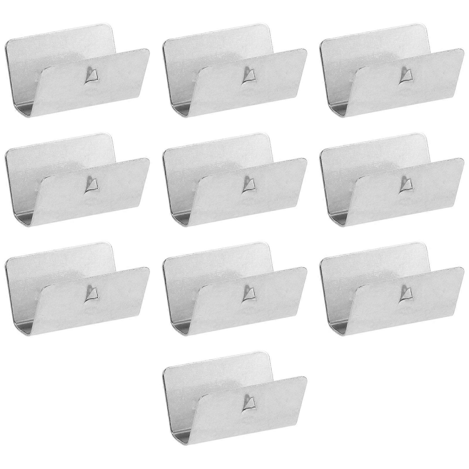 Deflector Clips Wind Deflector Channel Fixing Clamps Automotive Windshield Car Maintenance Silver 2.00X1.50X1.00cm Fixing 10Pcs