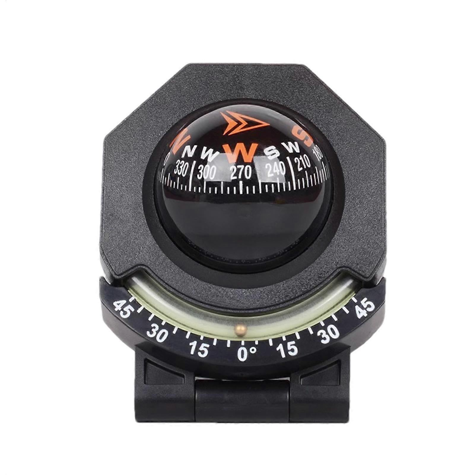 Générique Compass Boot Ball, High Folding Ball Compass with 180-Degree Adjustment for Camping, Boating, and Mountain Climbing