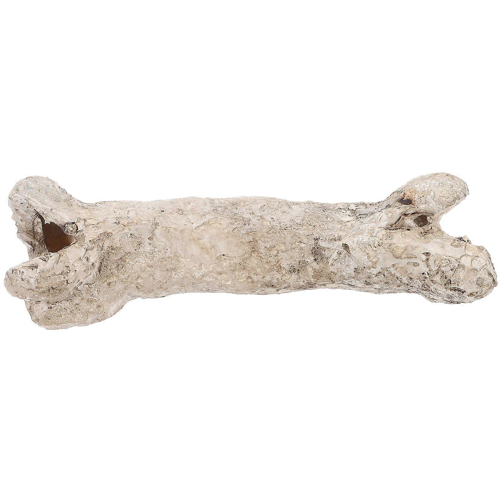 Pet Owners Reptile Tank Accessory Fake Bone Molding Resin Hide Ornament For Reptile Enthusiasts 1Pcs