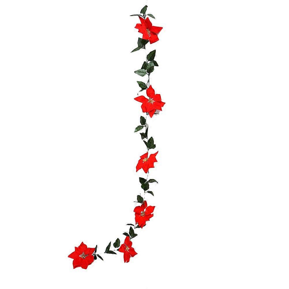 Garland Style Vine Decoration Artificial Flowers With Stems For Houseowners Event Organizers 200.00 Cm Length Red 1Pack