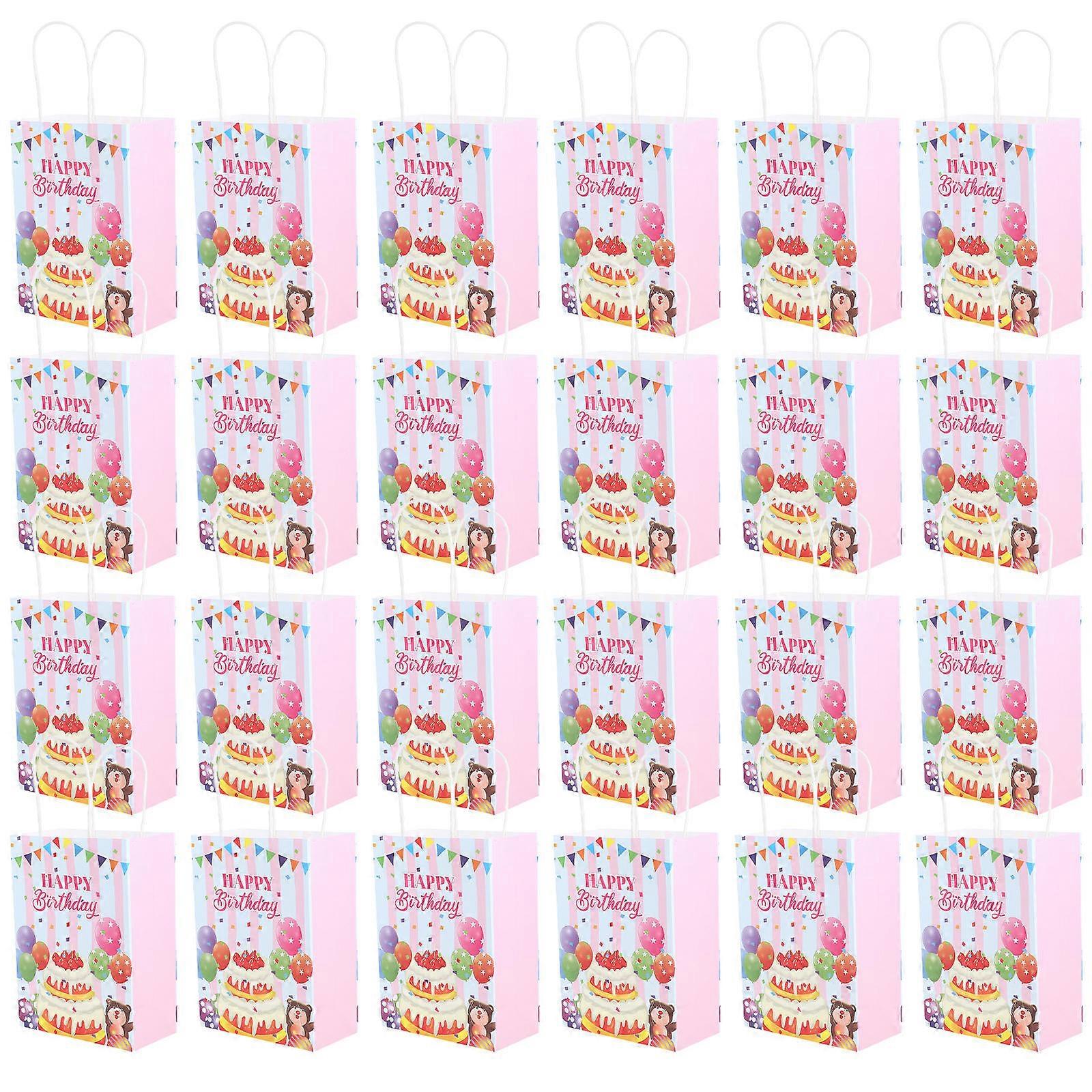 Treat Bags For Birthday Party Rectangular present Bag 24Pcs Multi-Colored Paper Material Party Favor
