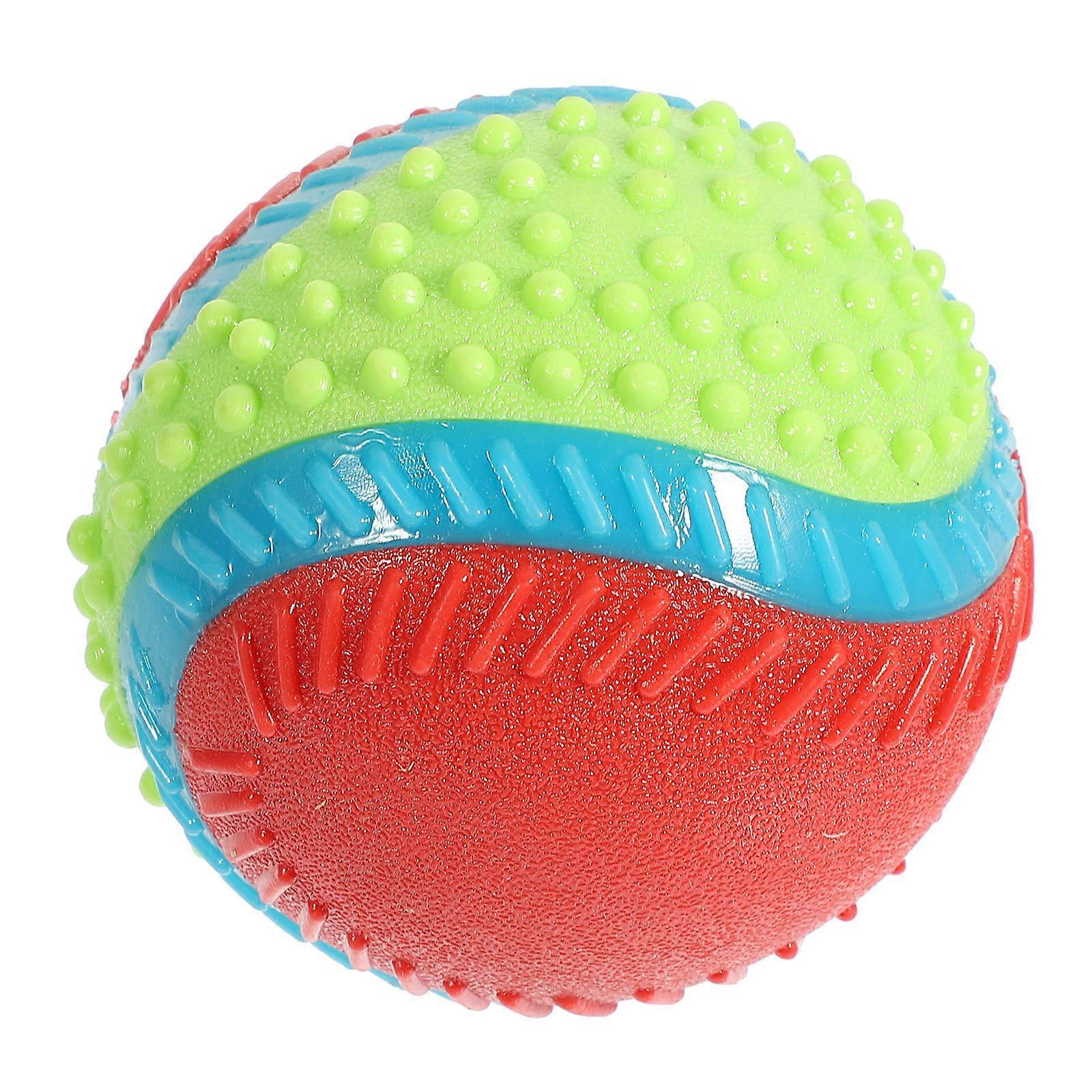 Chew Toy Dog Rubber Ball Interactive Pet Indoor Play 8x8x8cm Molar Cleaning 1Set