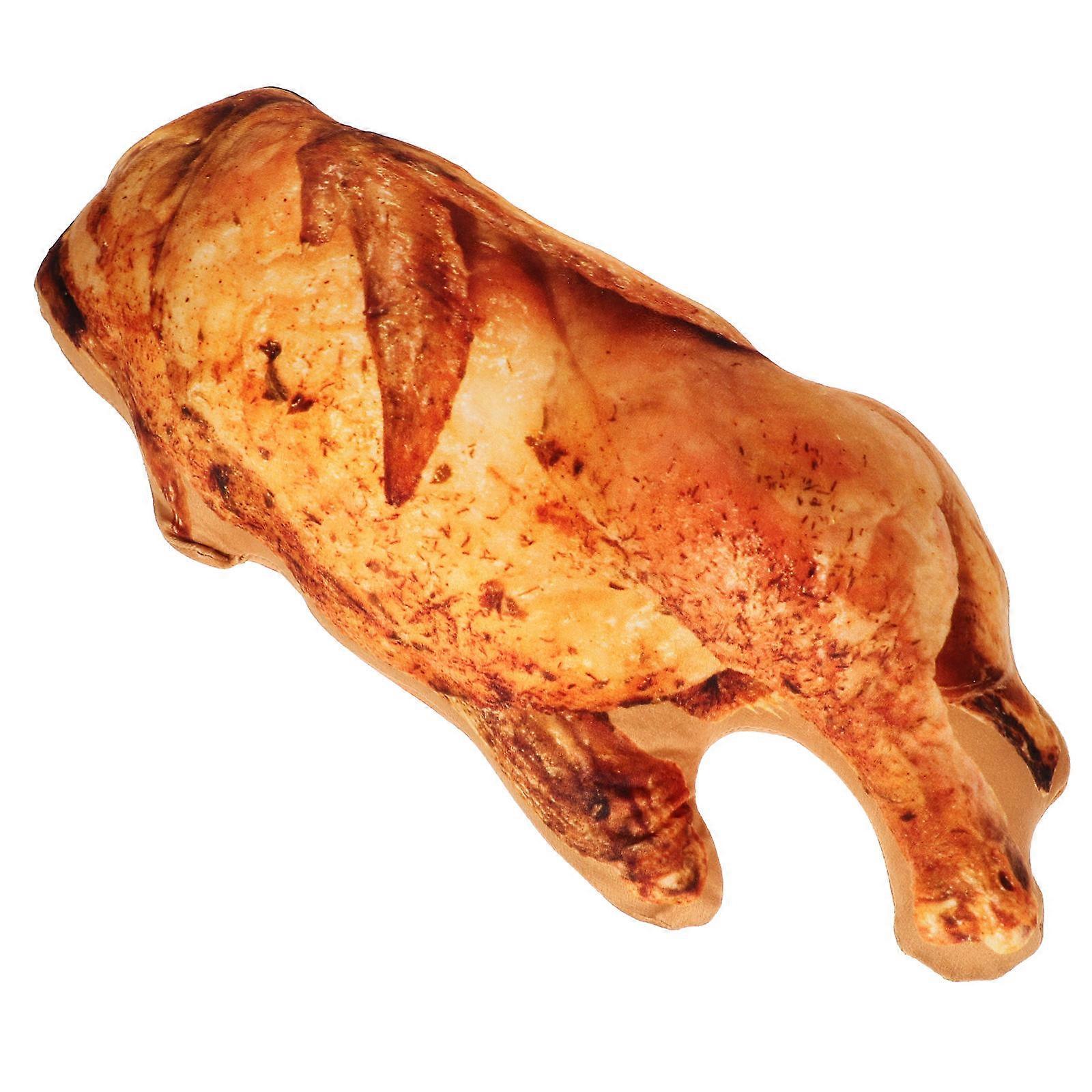 Decorative Throw Pillows Roasted Chicken Shaped Throw Pillow Round Dining Room Decorative Item Orange 45.00X20.00X11.00CM Backrest 1Pack