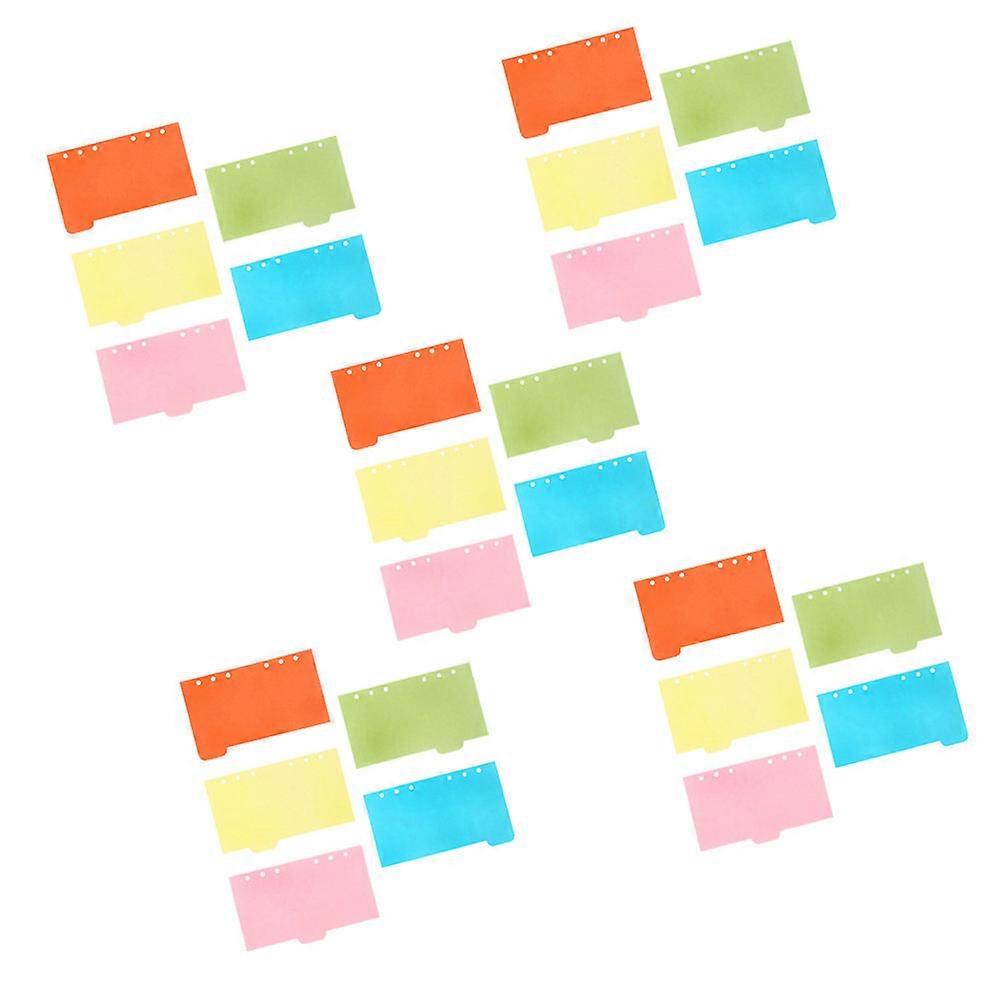 Binder Dividers 25PCS A6 Divider Set Colored Binders Index Cards Notebook Accessories Students Rectangular Cardboard Drawing