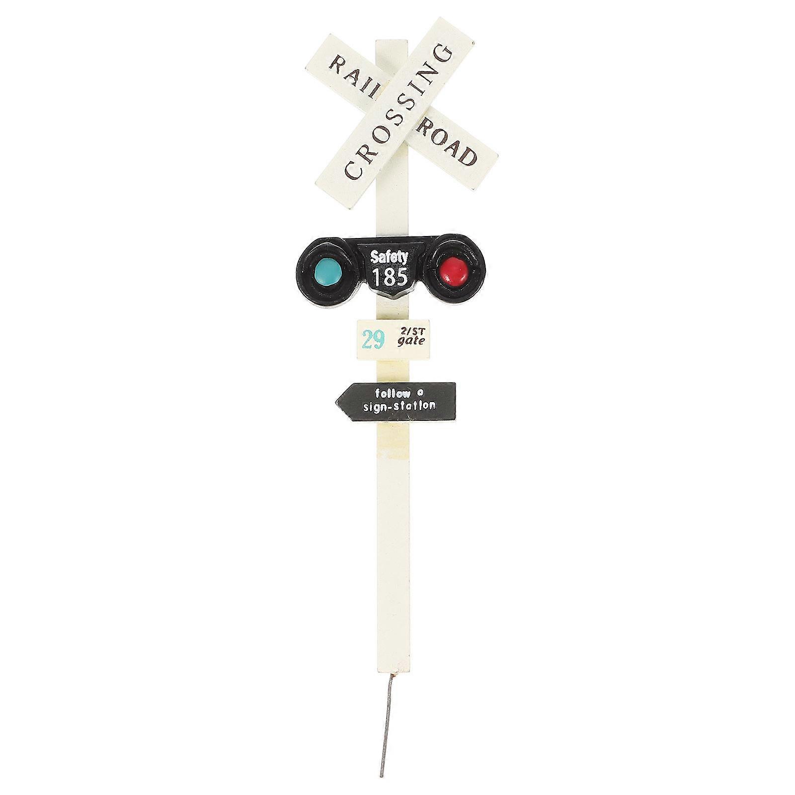 Mini Sign Post Resin Artware Road Sign Micro Landscape Garden Accessory For Indoor Gardening 1Set