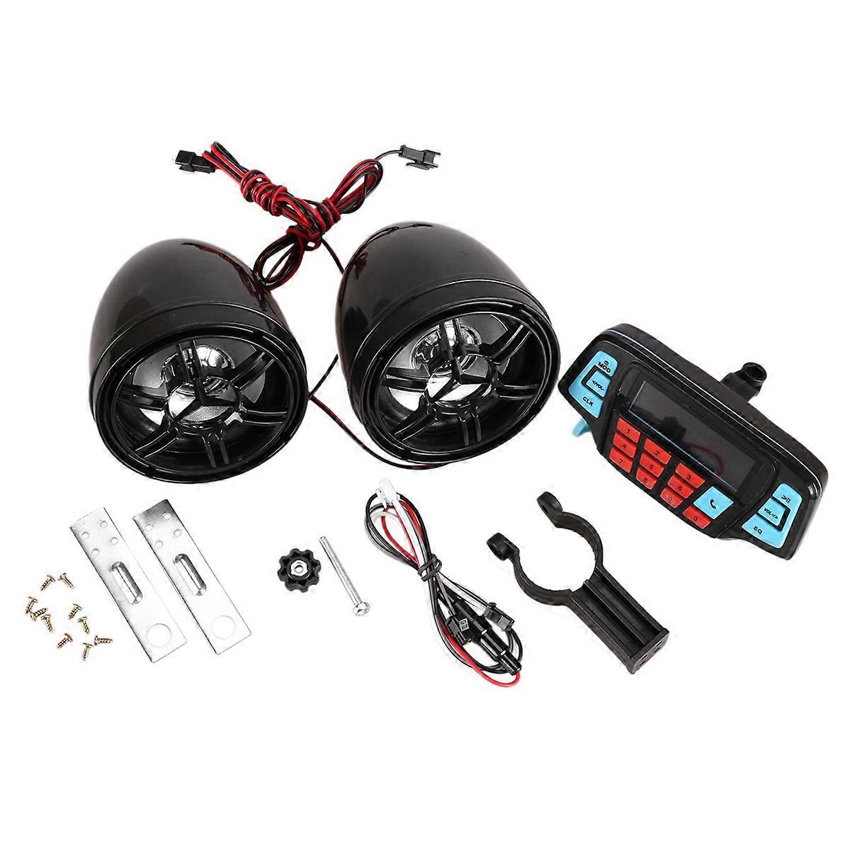 Motorcycle Mp3 Music Player Audio Bluetooth Stereo Speaker System