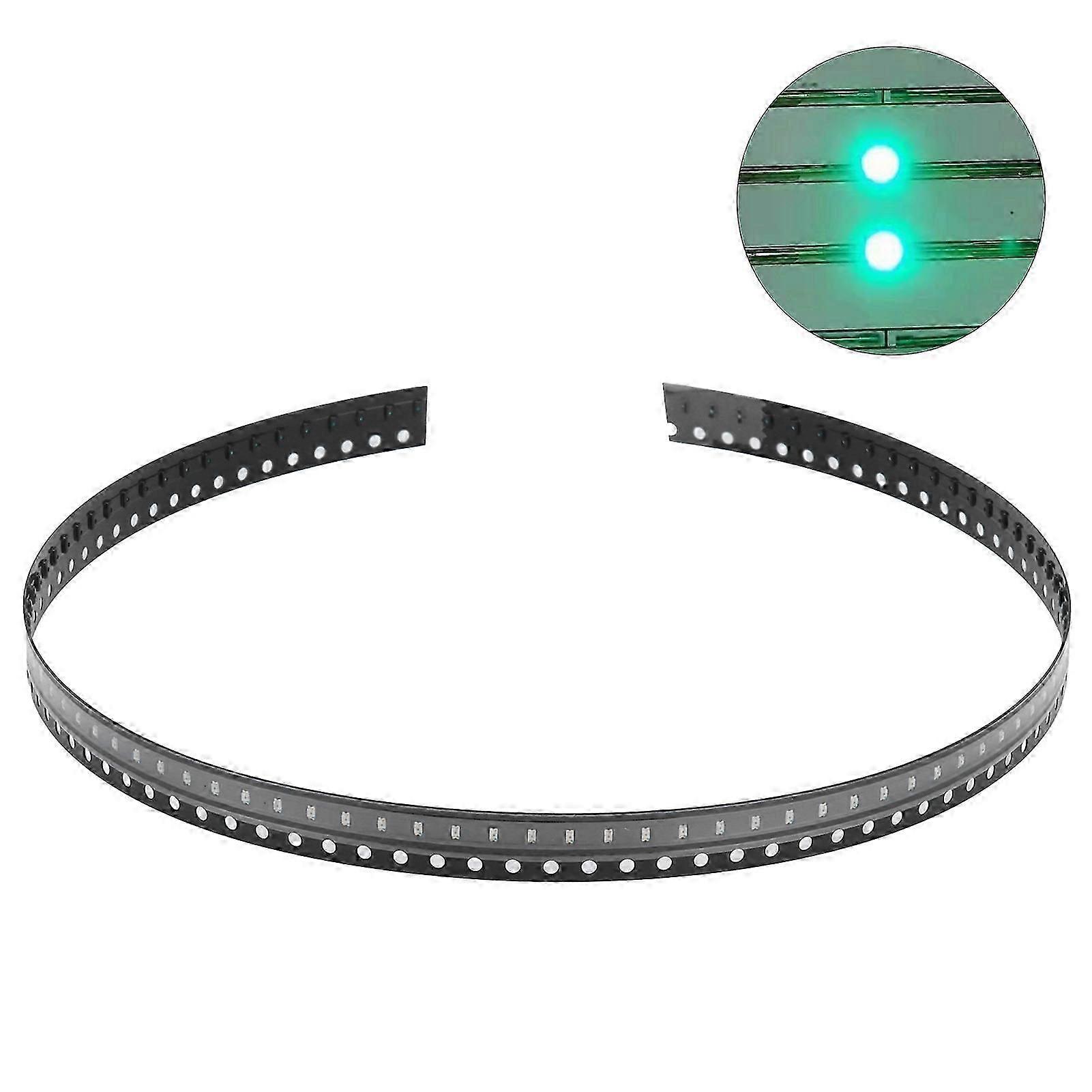 100Pcs SMD LED Diode Componente electronice HighStrength Tiny Low Voltage pentru DIY PCB (Emerald)