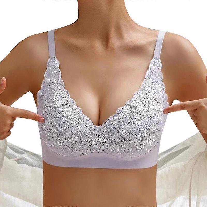 Bras for Women Wireless Underwear Breathing Bra Vest Lace Printed Bra Gathered Bra