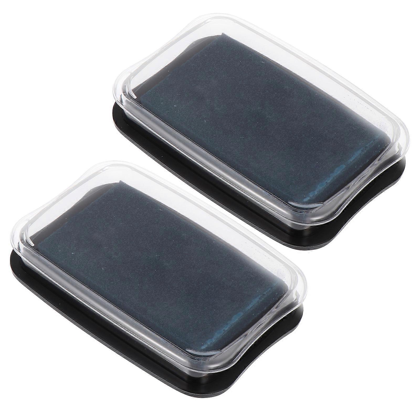 Scrapbook Ink Pads Water Based Pads Diy Stamping Finger Painting Blue Rectangular Craft Projects Children 2Pcs