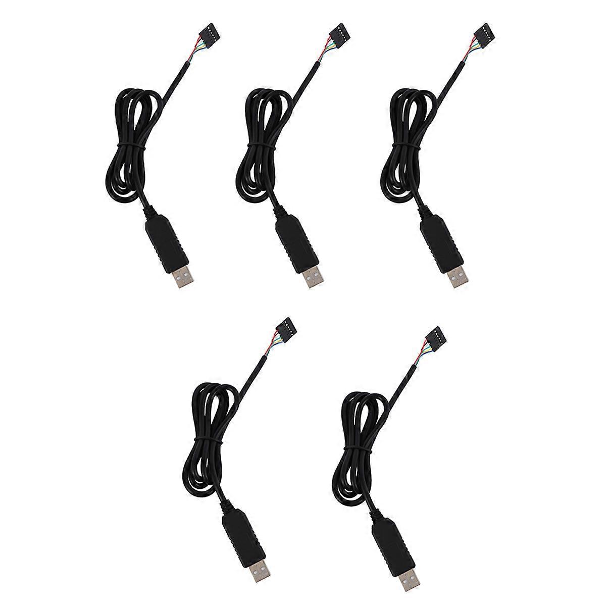 5X 6Pin Ft232Rl Module for USB to Ttl Uart Serial Wire Adapter Rs232 Download Cable Module Led Indic