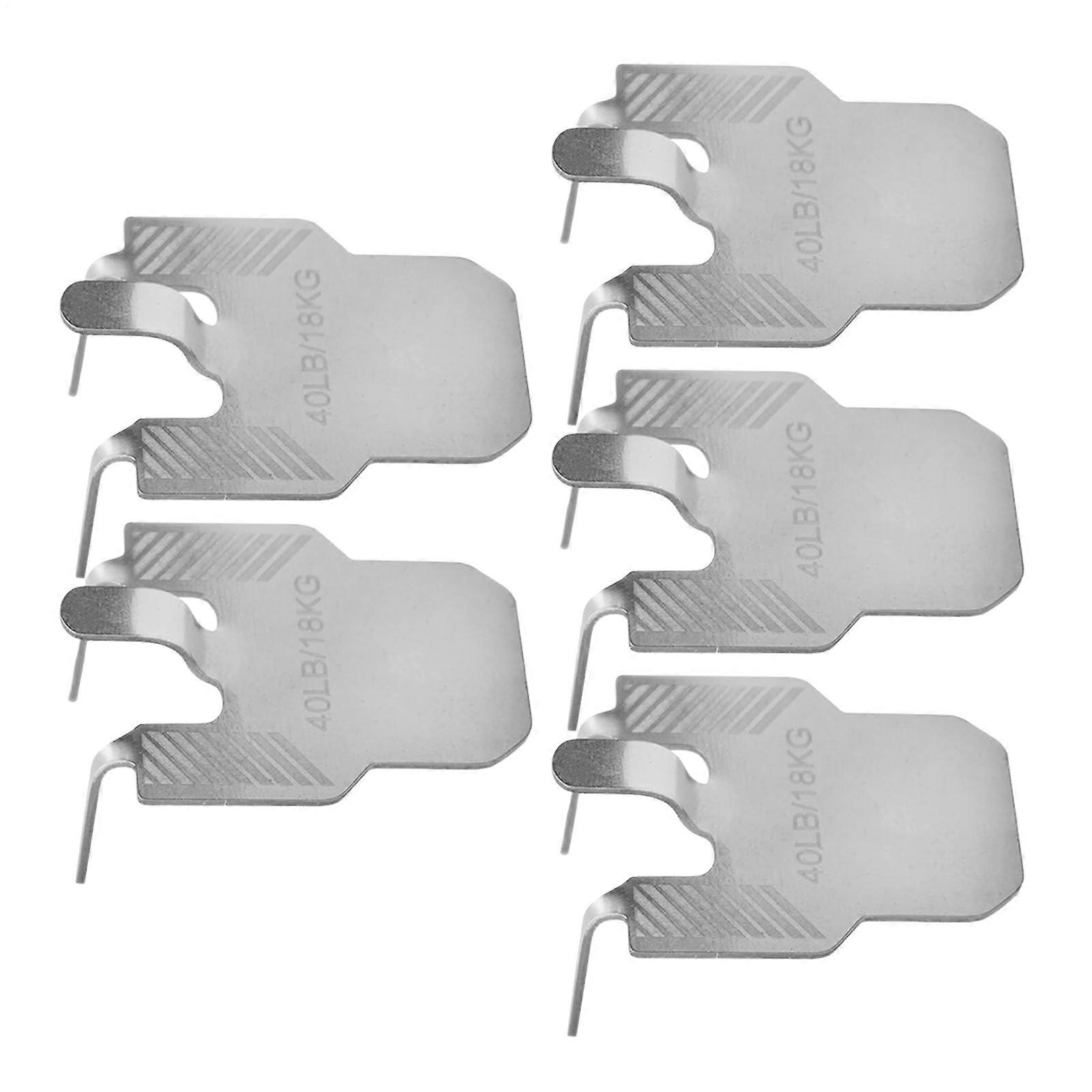 Wall Hangers for Pictures - Non-Marring Steel Claw Set of 5 Metal Fittings for Charts, Banners, Mirrors, and Artwork