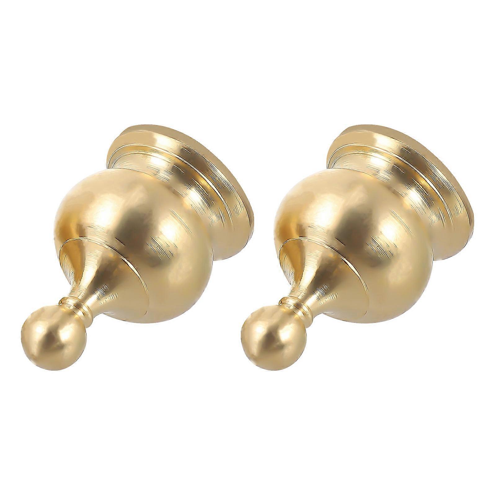 Lamp Cap Knob Replacement Lamp Finial Study Room Golden Crown Shape 2Pcs