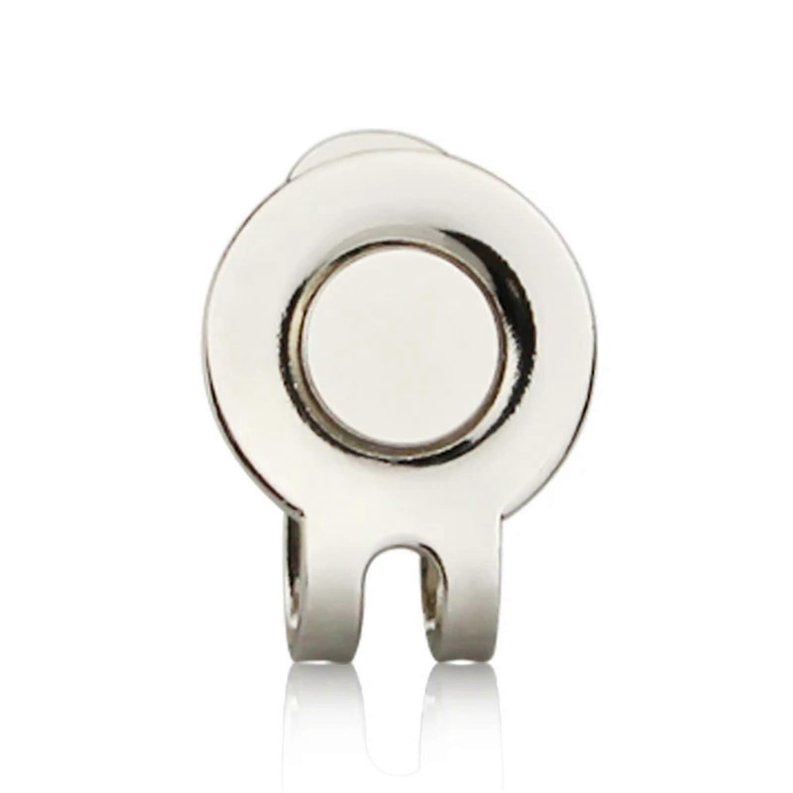 Golfballmarker Hutclip - 2 Pack Magnetic Alloy Golf Cap Clip Holder with Golf Marker for Caps and Hats