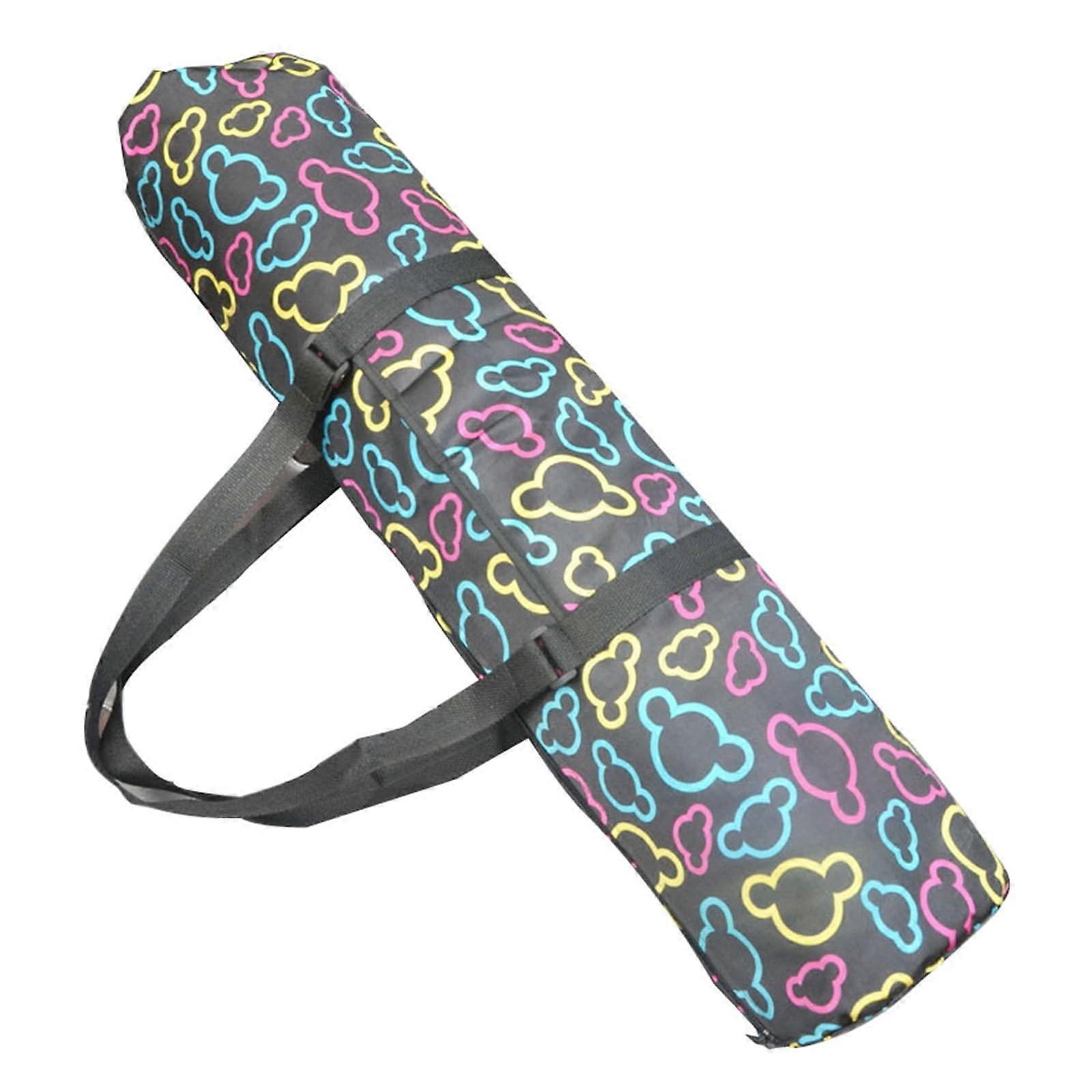 Yoga Mat Bag Large Fits Standard Yoga Mats With Smooth Zippers And Wide Strap Cartoon Pattern And Large Storage Pockets
