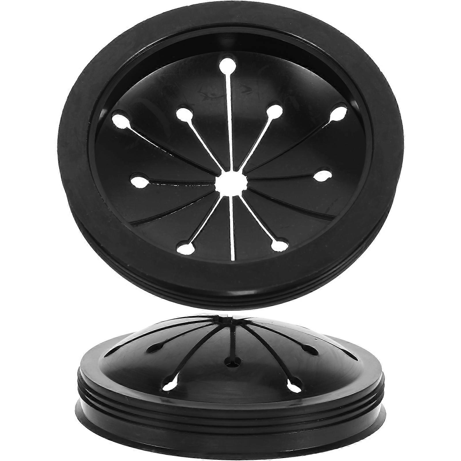 Sink Garbage Disposal Guard Black 2Pcs Food Waste Management Splash Guard For Kitchen Use