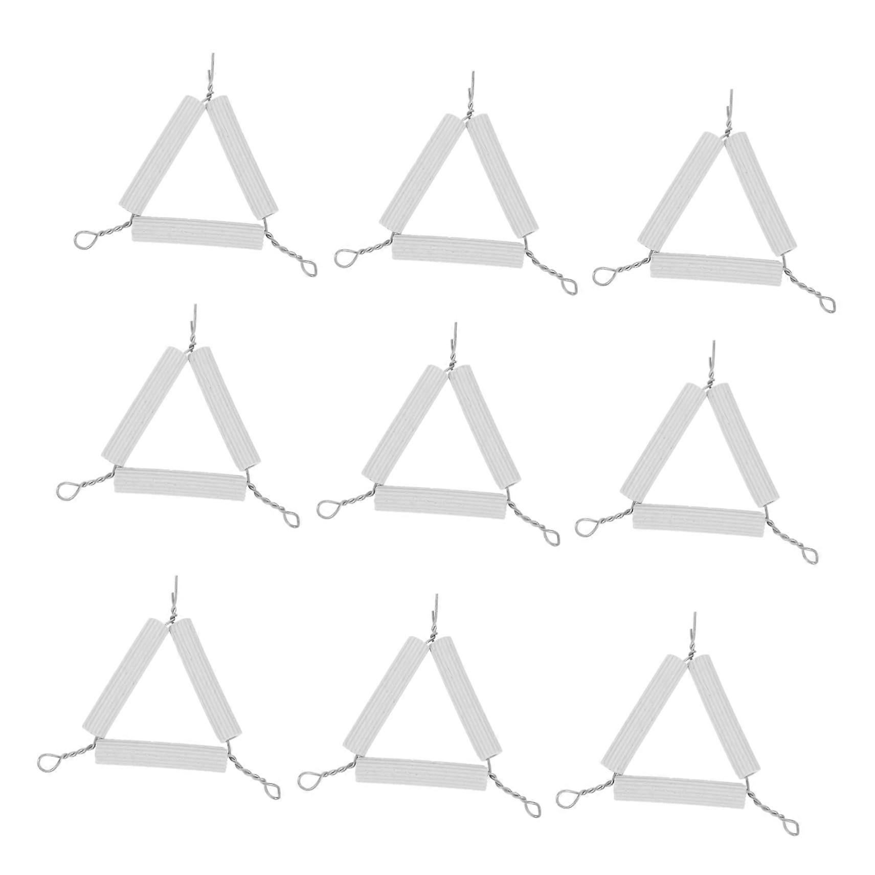 Crucible Stand 10-Piece Heating Crucible Holder Laborton Triangle Rack For Chemistry Lab Equipment White Finish