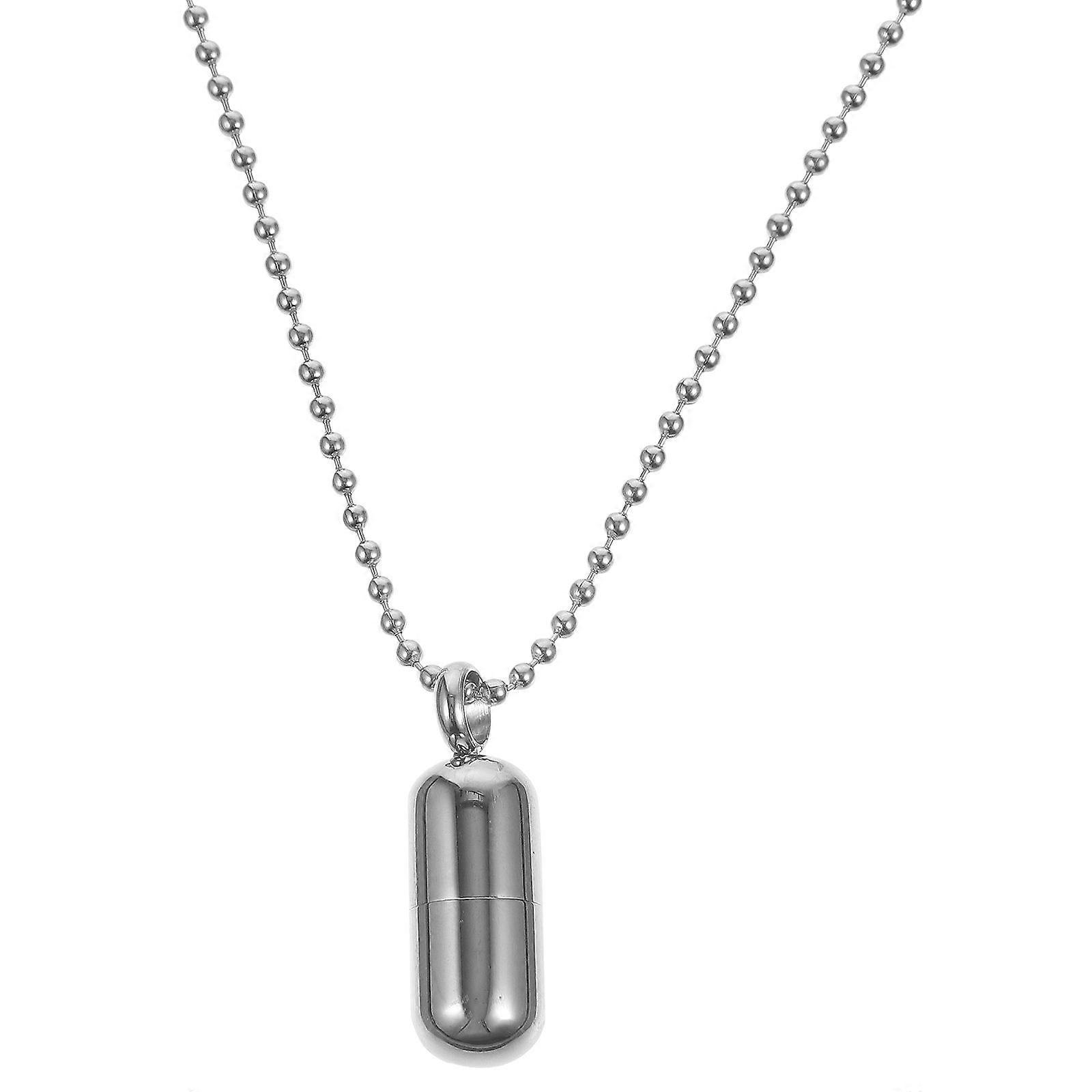 Capsules Pendentif Collier Pill Case Collier Cadeau Collier avec Pendentif Ouvrable