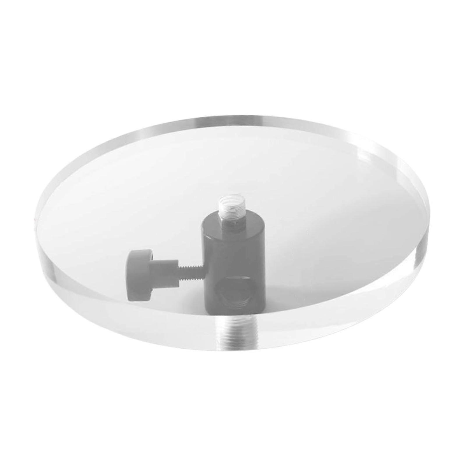 Clear Acrylic Riser Display Stand, Round Acrylic Riser Display Stand, Acrylic Block Photography with Screw Mount, Thread Adapter (15cm x 3.8cm)