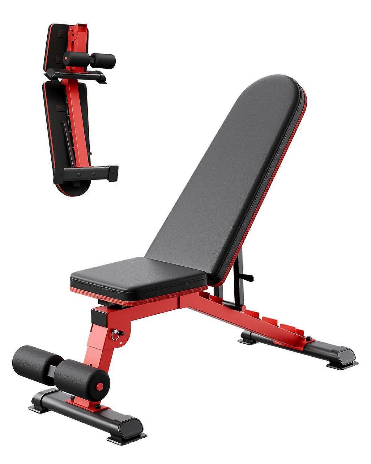 Banc de musculation, développé couché stable et robuste de 1200 lb pour l’entraînement complet du corps, banc plat avec pliage rapide et réglage rapide