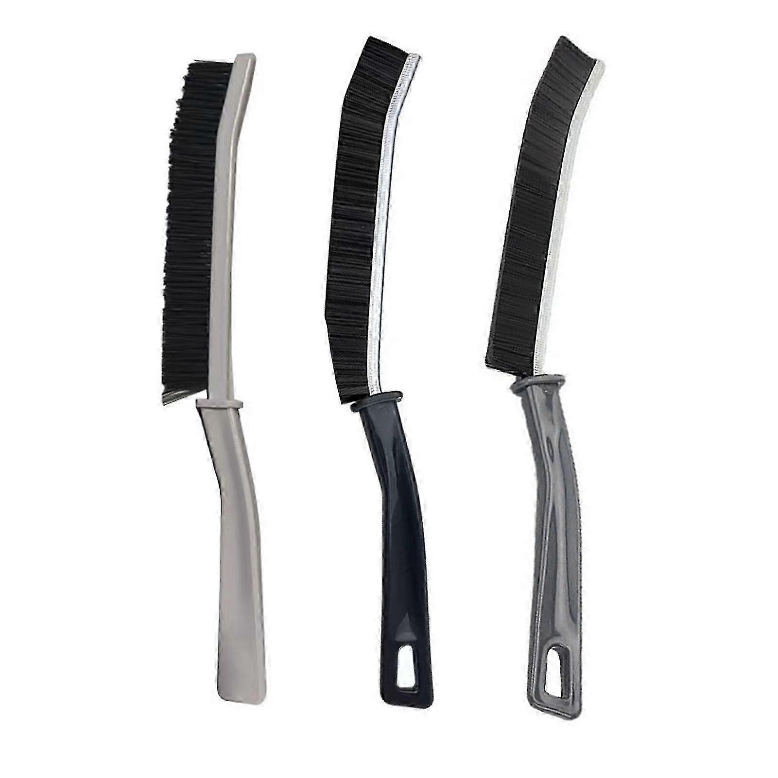 Multifunctional Hard Bristle Crevice Cleaning Brush with Ergonomic Handle for Kitchen Grooves