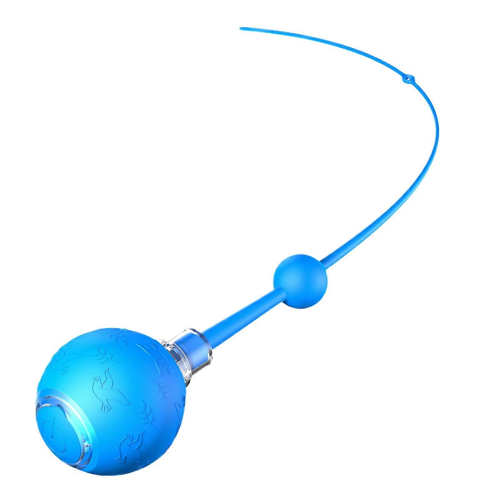 Electric Cat Toy Ball - 3 Modes Interactive Ball with Tail, Rechargeable Indoor/Outdoor for Cats and Dogs, Blue
