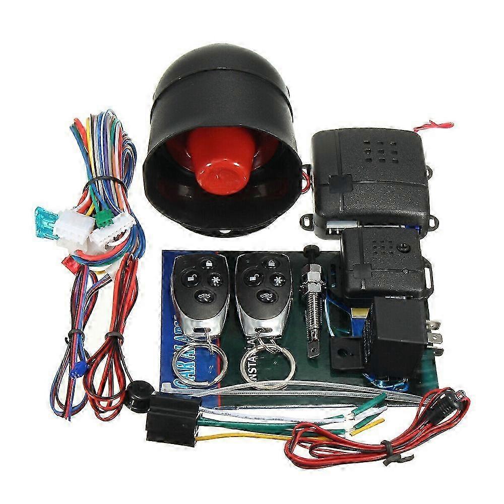 Vehicle Security System with 2 Remotes for Keyless Entry and Car Alarm Safety Protection