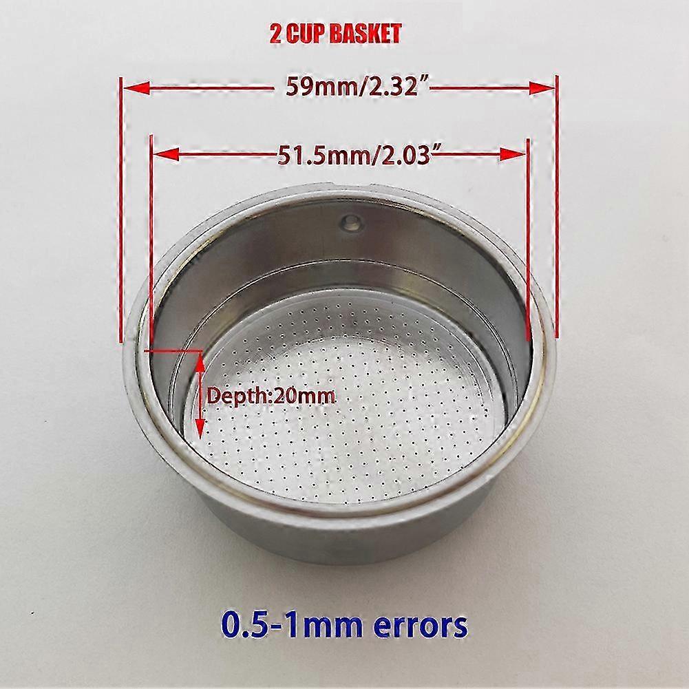 51mm Bottomless Reusable Filters Portafilter For Homix Holder 60mm 15-20bar For Espresso Coff