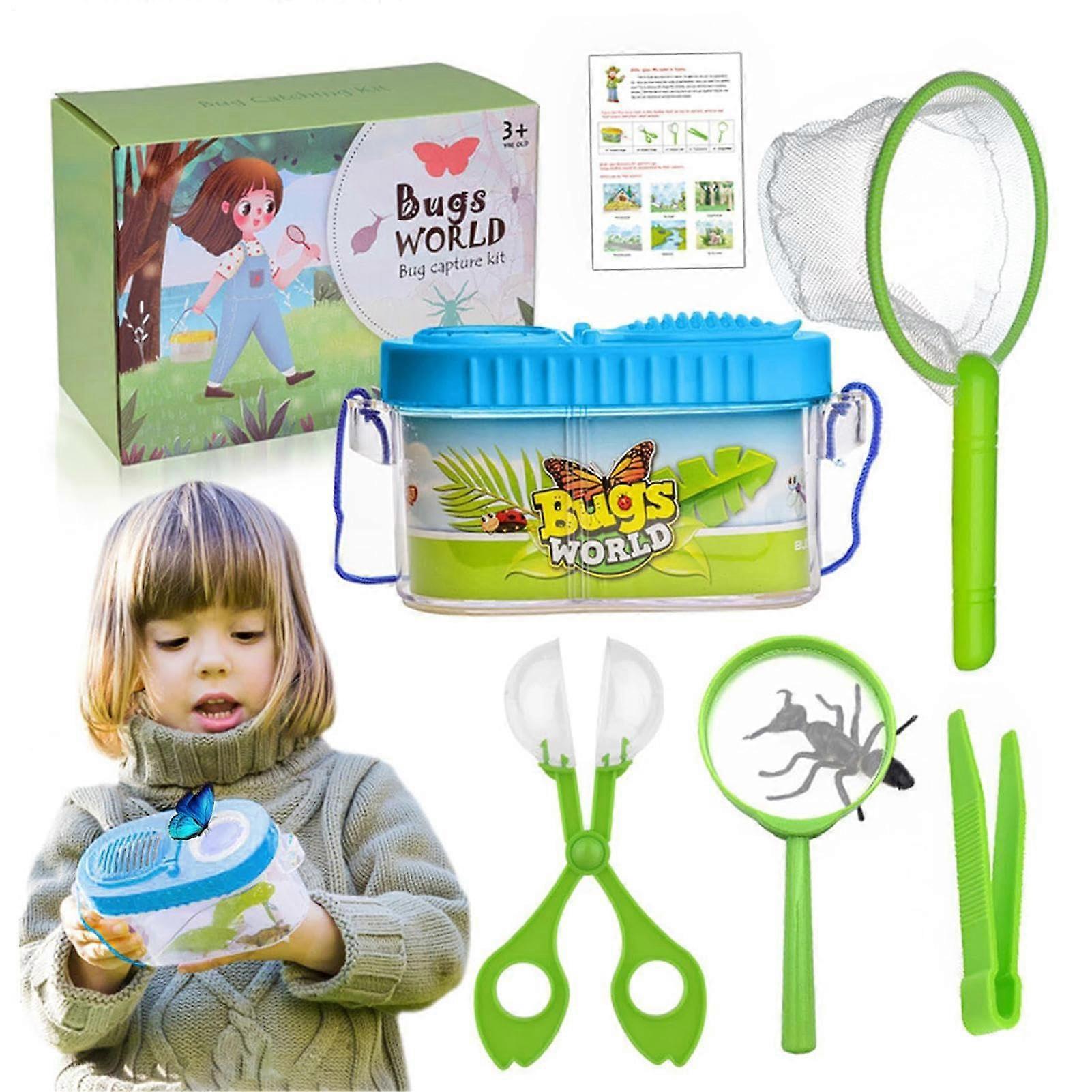 Fly Catcher Set for Kids with Transparent Cage and Observation Window Outdoor Exploration