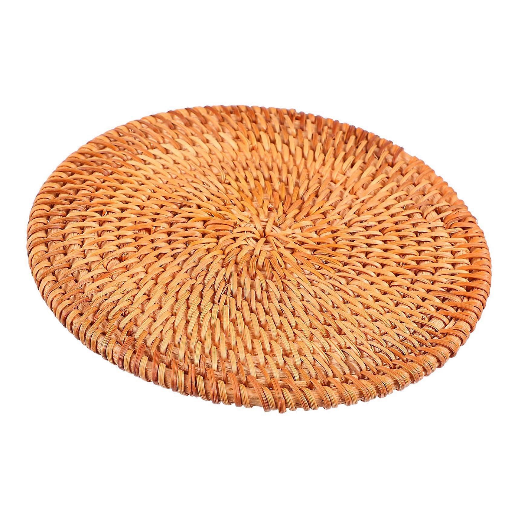 1 Piece HeatResistant Wooden Round Placemat, Practical Table Mat for Pots and Bowls, NonSlip and Durable for Dining Room