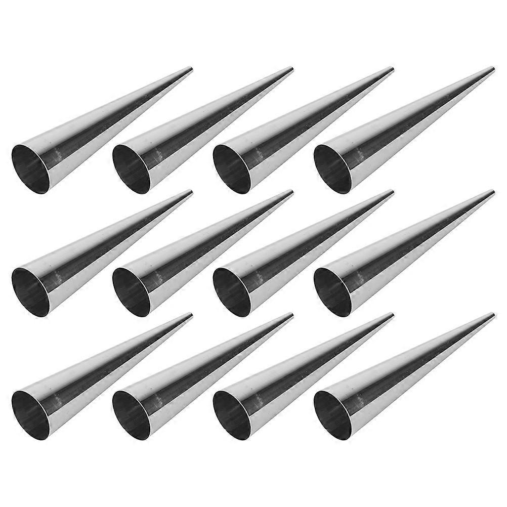 Bread Maker Croissant Forms Mould Frying Tool Cone Shape Silver 30Pcs